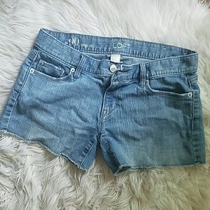 Loft Lightwash Denim Shorts